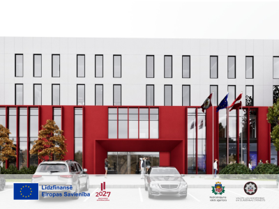 UCAK profesionālās izglītības iestādes kompleksa būvniecības 1.kārta, drošības klašu izveide vizualizācija