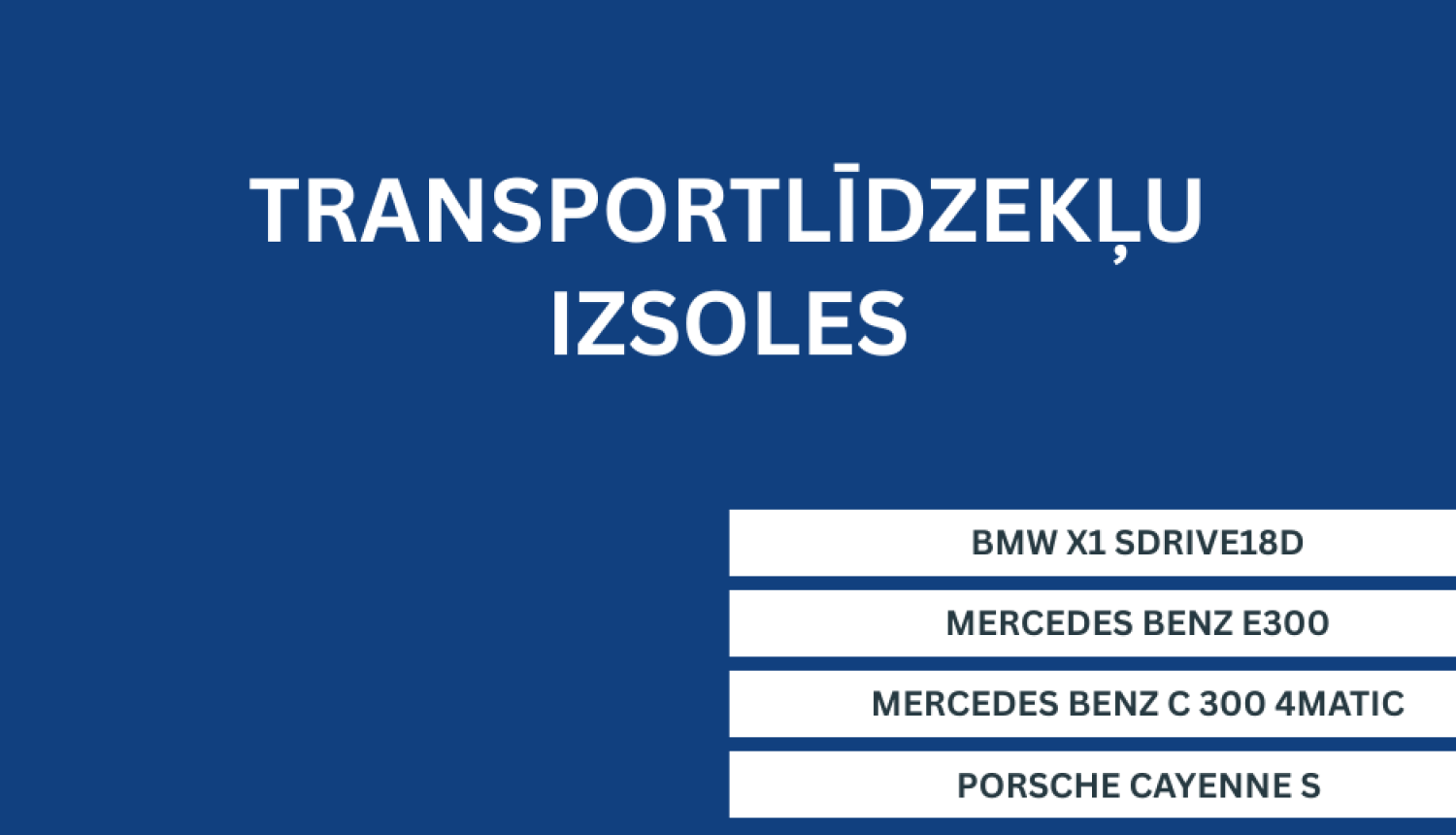 Transportlīdzekļu izsole