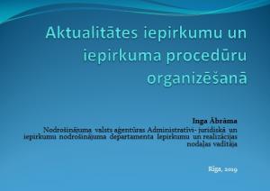 Seminārs par aktualitātēm publisko iepirkumu jomā