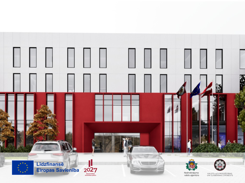 UCAK profesionālās izglītības iestādes kompleksa būvniecības 1.kārta, drošības klašu izveide vizualizācija