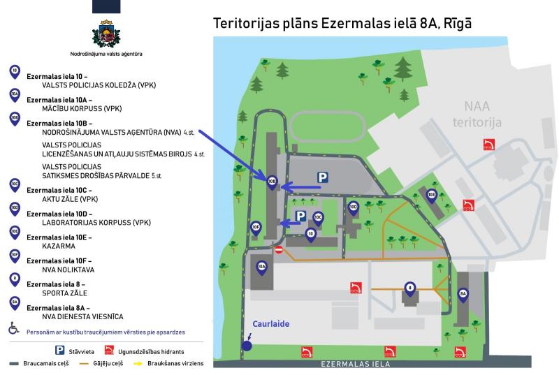 Teritorijas shēma Ezermalas ielā 8A/10B, Rīgā