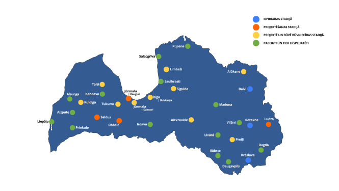 Katastrofu pārvaldības centru karte 