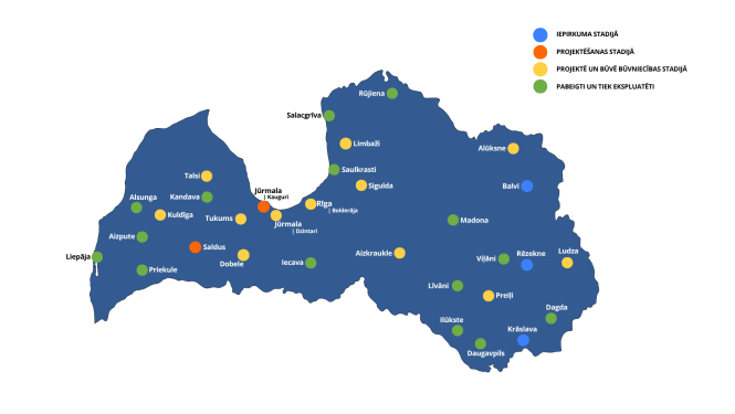 Katastrofas pārvaldības centru būvniecība Latvijā progress