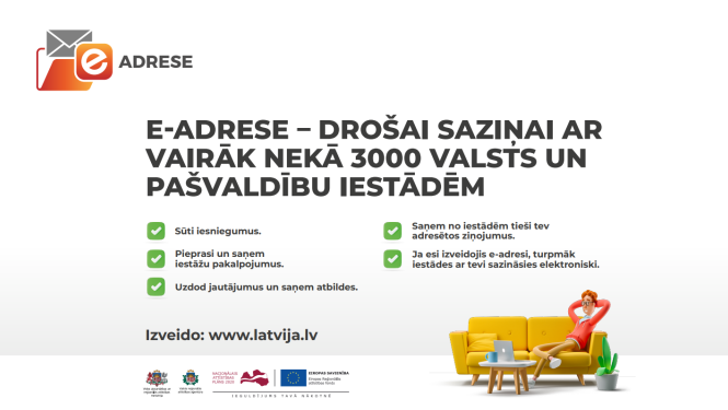 E-adrese - drošai saziņai ar vairāk nekā 3000 valsts un pašvaldību iestādēm