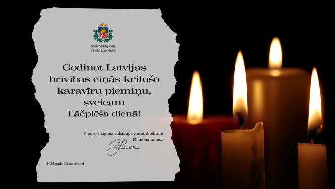 Apsveikums 2023.gada Lāčplēša dienā