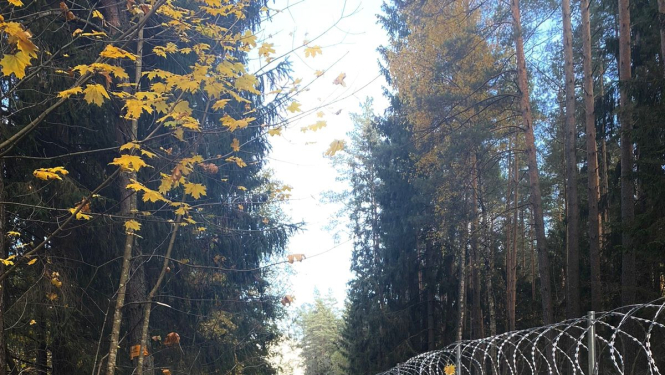 Žogs uz Latvijas-Baltkrievijas robežas