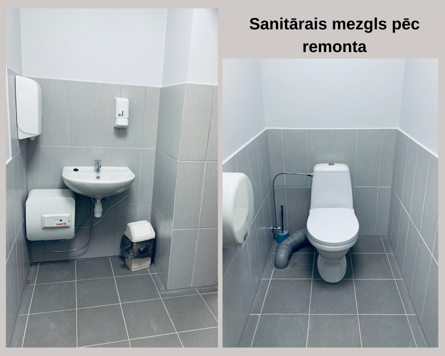 Sanitārais mezgls pēc remonta