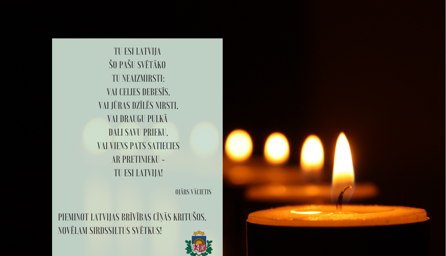 Apsveikums Lāčplēša dienā