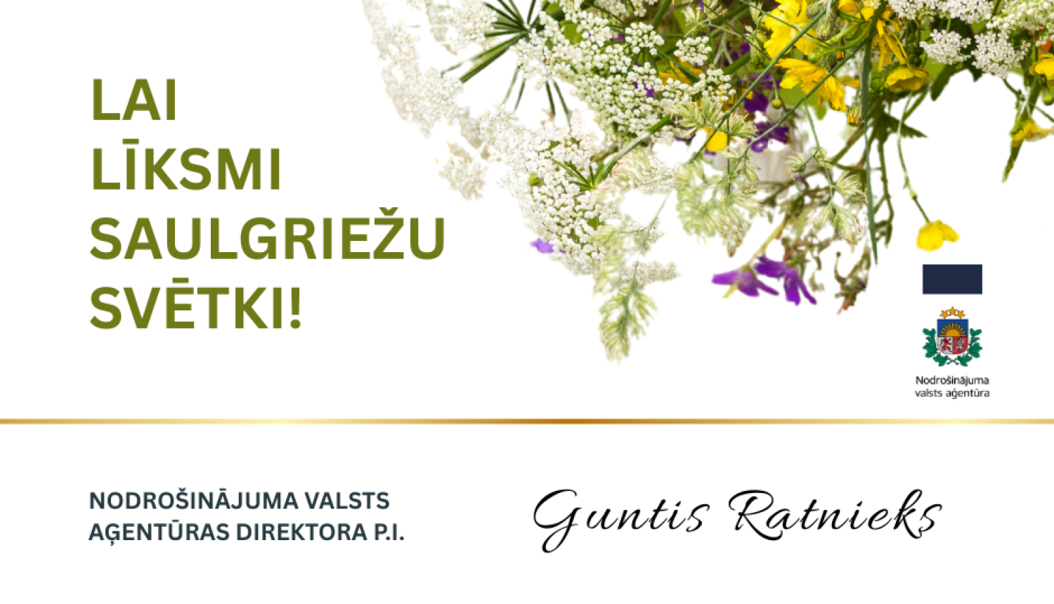 Apsveikums saulgriežos