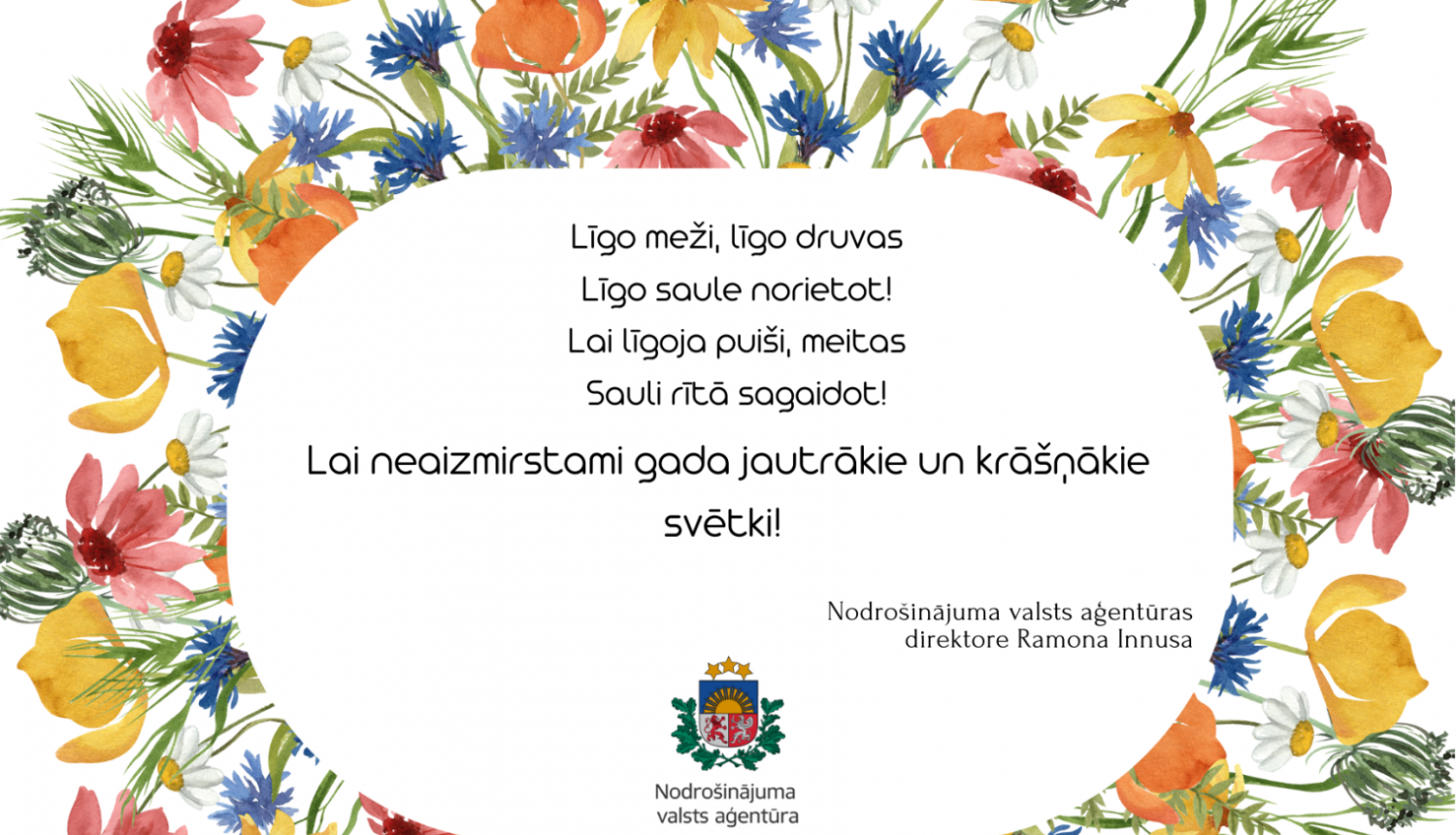 Jāņu svētku apsveikums