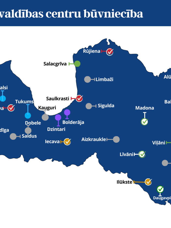 Katastrofu pārvaldības centru būvniecību (08.09. - 12.09.2025.) karte