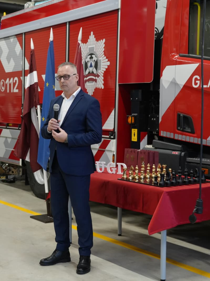 G.Ratnieks Nodrošinājuma valsts aģentūras direktora p.i. teic svinīgu uzrunu